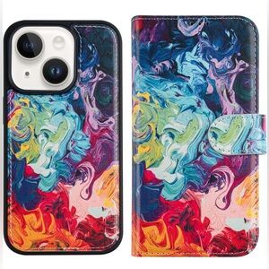 LUMARKE iPhone 15 Wallet Case - Detachable Flip Folio Cover - RFID Blocking